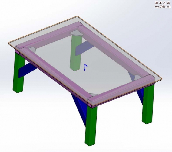 solidworks怎么焊接玻璃面的桌子?