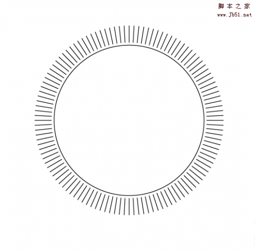 AI怎么绘制线段围绕圆中心点旋转的图案?