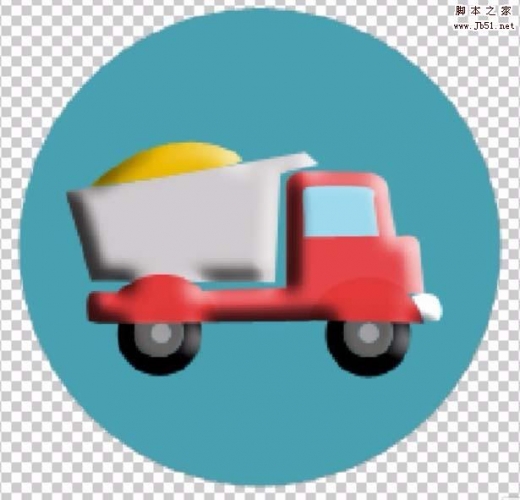ps怎么设计大卡车图标? ps画卡车圆形标志的教程
