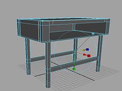 maya怎么建模学生课桌? maya桌子模型的设计方法