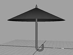 maya怎么建模一把雨伞?