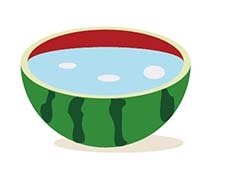 ai怎么绘制盛水的半个西瓜?