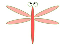 WPS怎么画红蜻蜓? wps蜻蜓的画法