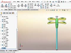 solidworks2017怎么绘制蜻蜓铅笔模型?