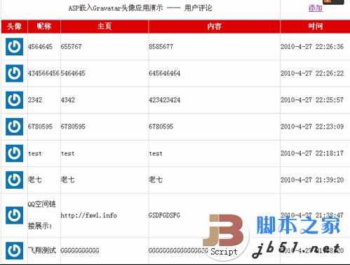 ASP嵌入Gravatar头像应用代码 v1.0 