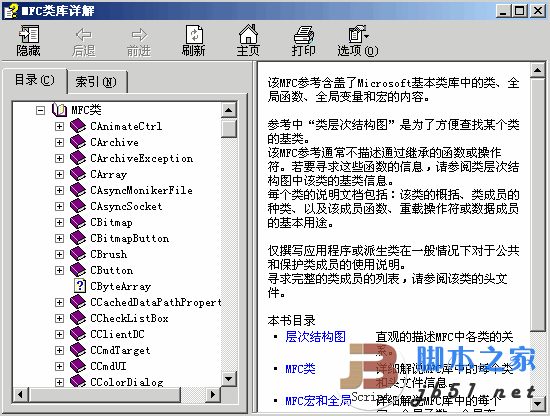 MFC类库详解 chm版