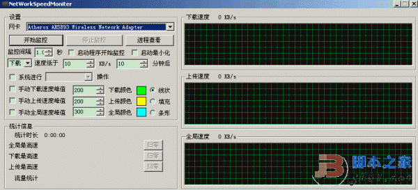 绿色小巧的网络速度监控软件 网速监控者 V1.2 绿色版