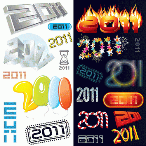 2011特效艺术字矢量素材打包