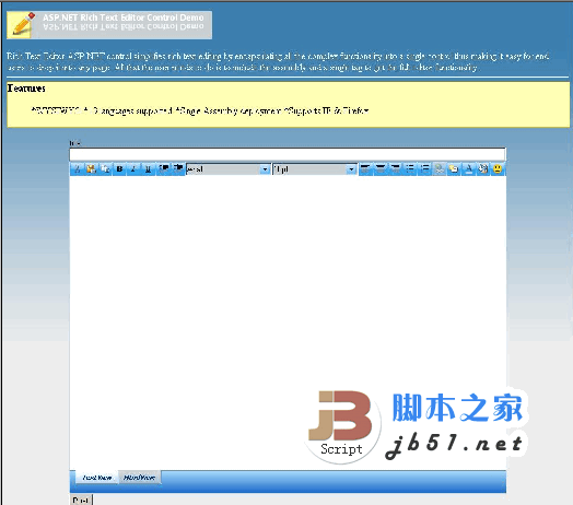 RTE (Rich Text Editor) ASP.NET Control build 06032008免费版 