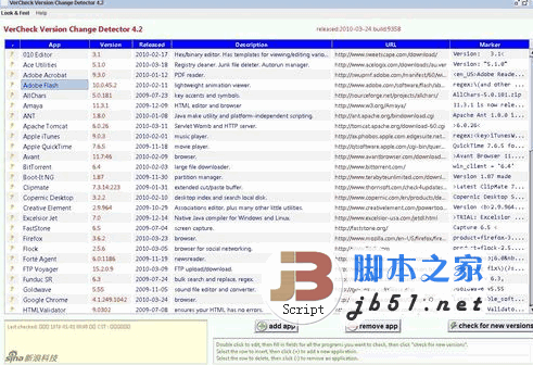 VerCheck 检查和更新大部分常用应用软件 v4.4 Build 9426 英文绿色免费版