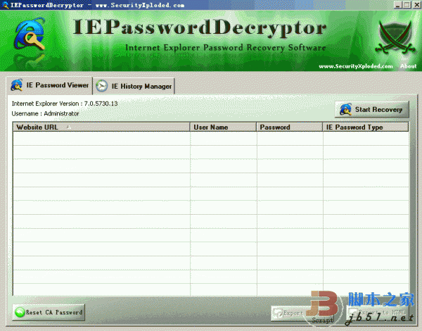 IEPasswordDecryptor v4.5 绿色版 IE密码恢复软件