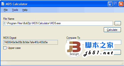 MD5 calculator 文件MD5计算工具 2.6 Build 026000 绿色免费版 