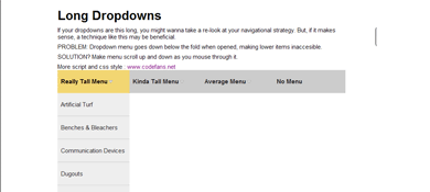 Long Dropdowns 很长的内容下拉自动滚动菜单