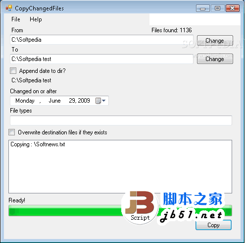 Copy Changed Files v1.7.0.4 绿色免费版 拷贝改变的文件到另一目录