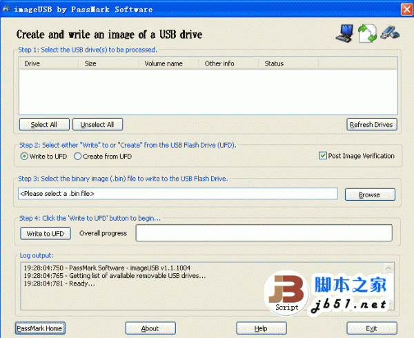 PassMark ImageUSB(将镜像复制到U盘软件) v1.4.1001 绿色免费版