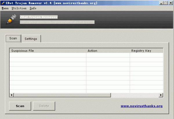 ZBot Trojan Remover v1.4.0.0 绿色免费版 ZBot变种木马病毒删除软件