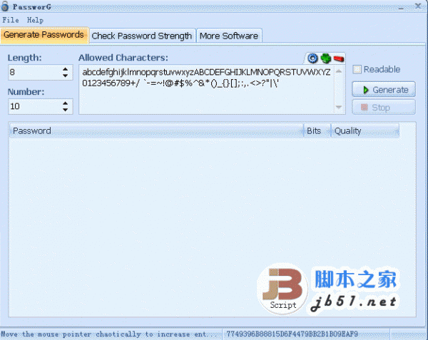 PassworG 密码生成器软件 v1.3 Build 29 绿色免费版