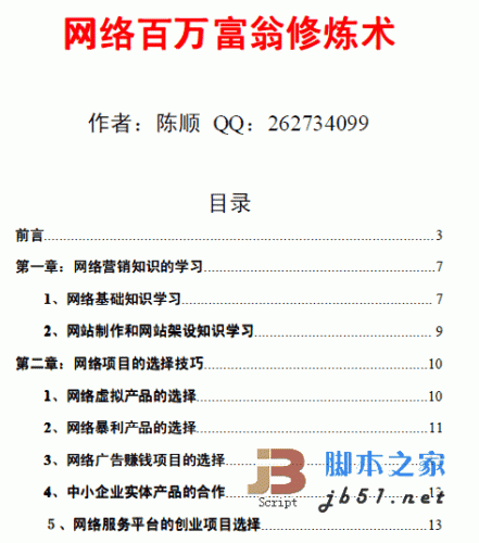 网络百万富翁修炼术 pdf版