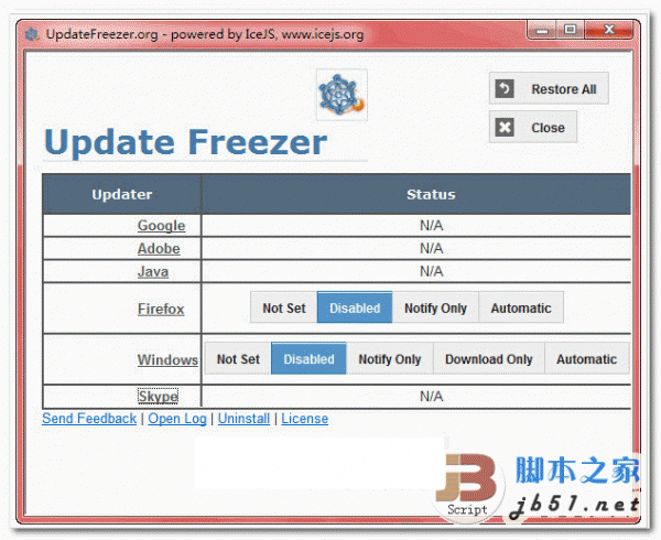 自动更新关闭(Update Freezer) 一键关闭和打开自动更新功能 v1.6.102 绿色版