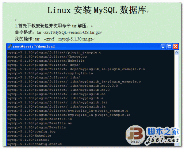 Linux安装MySQL数据库 WORD doc格式