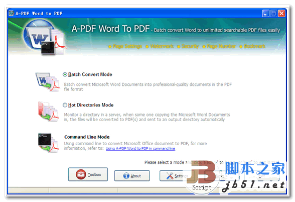 A-PDF Word to PDF 文档格式转换器 v5.7.0 英文安装版