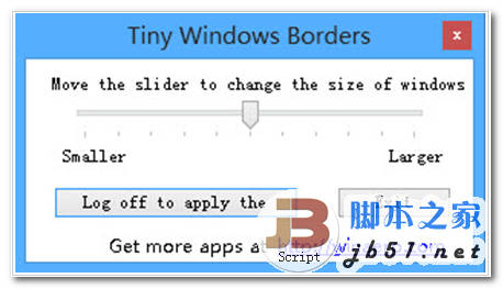 win8 调整窗口边框 Tiny Windows Borders v2.5.0.0 绿色免费版