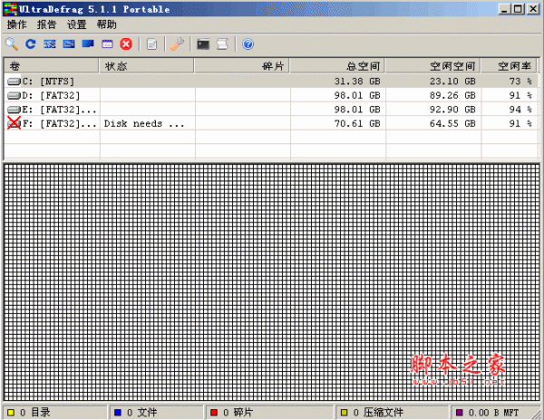 UltraDefrag 开源的磁盘整理工具 v9.0.1 绿色多语便携免费版  