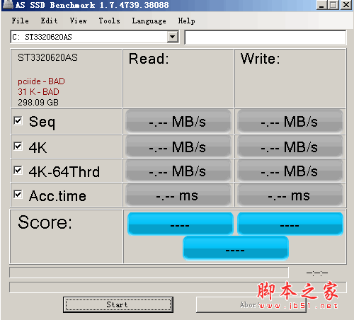 AS SSD Benchmark(固态硬盘测试软件) v2.0.6485.19676 绿色英文