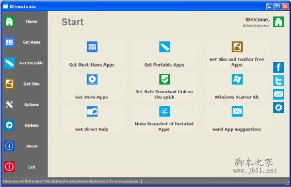 免费软件下载中心 DDownloads v0.7.8 英文绿色免费版