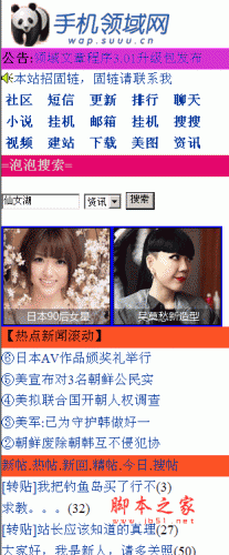  手机领域网asp文章程序源码 v1.55 