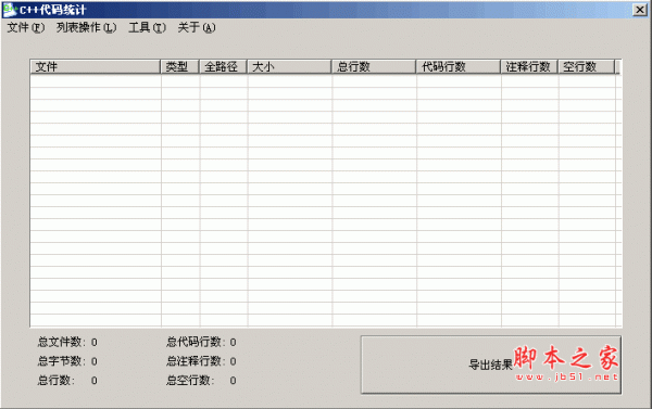 C++代码统计(C++源代码行数统计) V1.0 中文绿色版