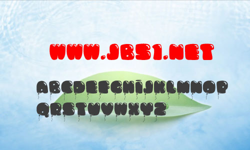 bumbazoid字体 英文字体 卡通可爱字体 气球效果字体