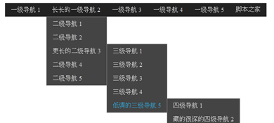 比较实用的无限级CSS+JS导航菜单兼容IE6