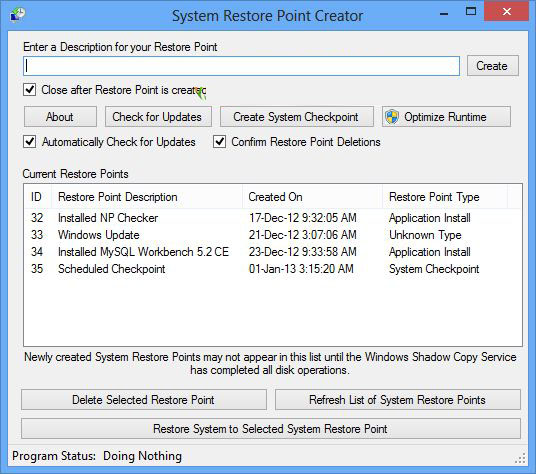 Restore Point Creator 还原点创建工具 v6.3 Build 3 官方安装版