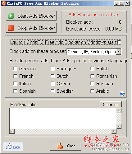 ChrisPC Free Ads Blocker 免费广告拦截软件 V4.00 绿色版