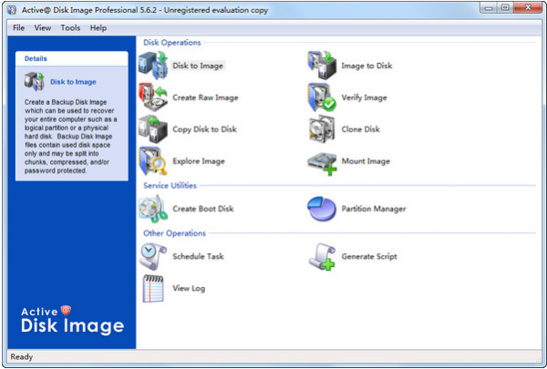 硬盘数据备份软件(Active@ Disk Image) v5.6.2 英文免费安装版