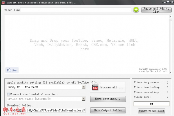 youtube视频下载工具(ChrisPC Free VideoTube Downloader) v6.65 绿色版