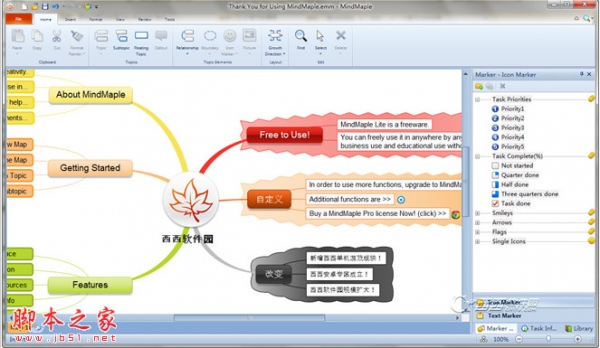 思维导图绘制器(MindMaple lite) v1.65 官方免费英文版