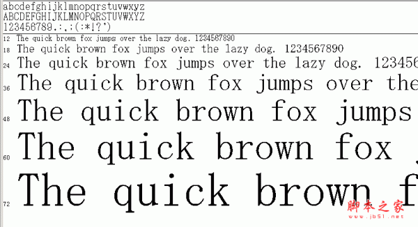 MS Mincho字体 微软系统英文字体