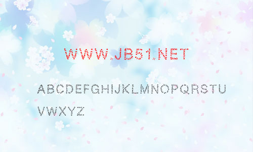 PWTribe字体 点点花边英文字体