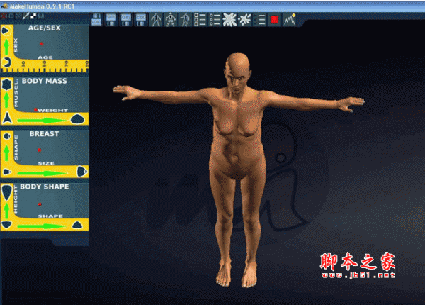 3D人体建模软件 MakeHuman v1.2 正式安装版