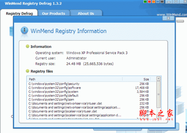 WinMend Registry Defrag 注册表碎片整理清理工具 v2.1.0 英文安装版