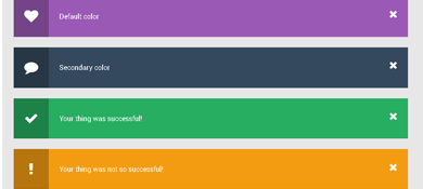 CSS3多颜色带图标提示插件可点击关闭按钮来关闭