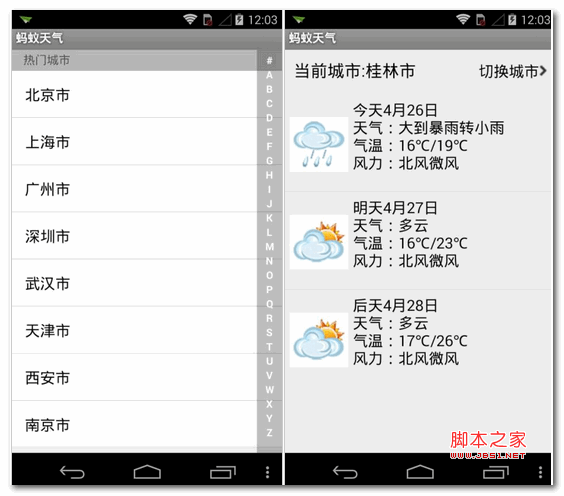蚂蚁天气(天气预报) for android v1.1.1 安卓版