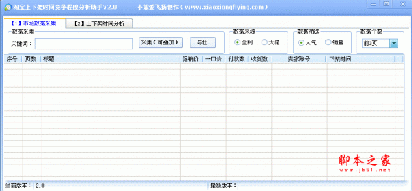 淘宝上下架时间竞争程度分析助手 2.0 绿色中文免费版