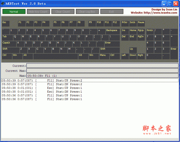 hKBTest(键盘测试工具) v2.0 免费绿色版 