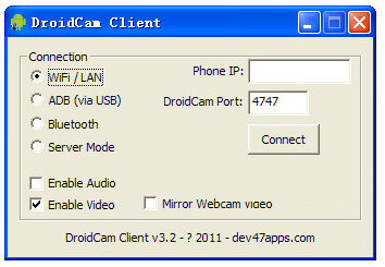 droidcam客户端 V6.0 免费安装版(电脑端+手机端)
