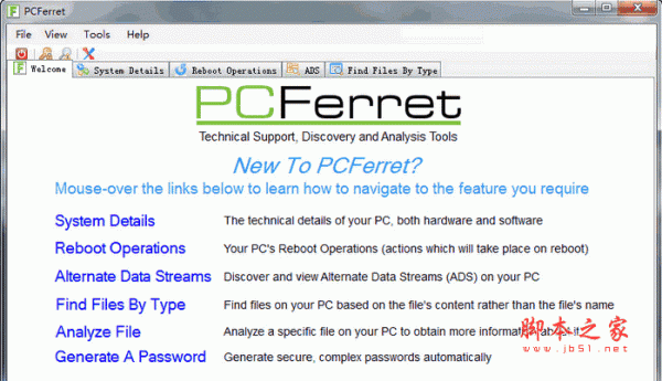 PCFerret(系统优化软件) v2.1.1.1001 英文绿色版