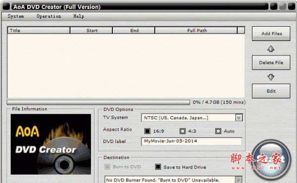 AoA DVD Creator(DVD制作工具) v2.6.2 官方特别安装版