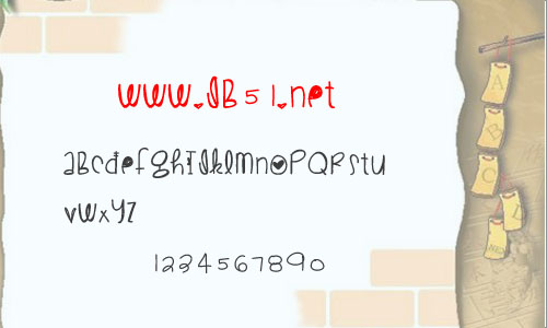 CuteLove字体 创意线条英文字体